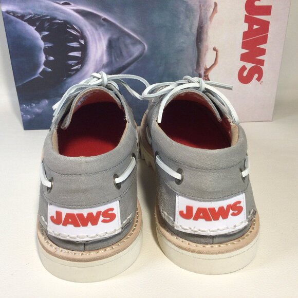NEW Sperry Boat Shoes  Gray Leather JAWS Shark Special Edition - Picture 4 of 13
